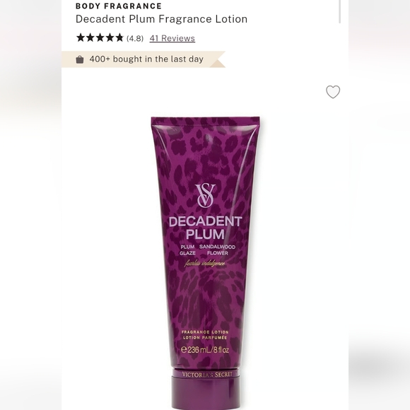 SOLD Victoria's secret Decadent Plum Fragrance Lotion NEW! - Picture 1 of 7
